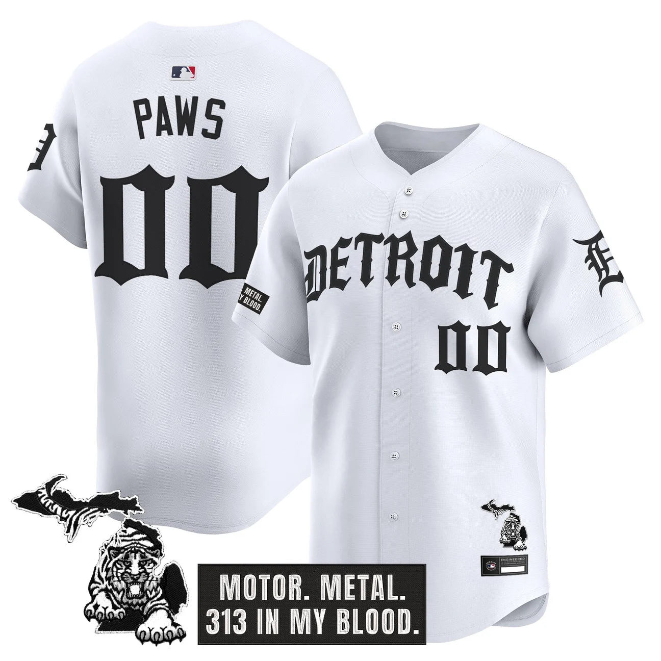 Men's Detroit Tigers 'Old English Edition' Vapor Premier Limited Jersey - All Stitched