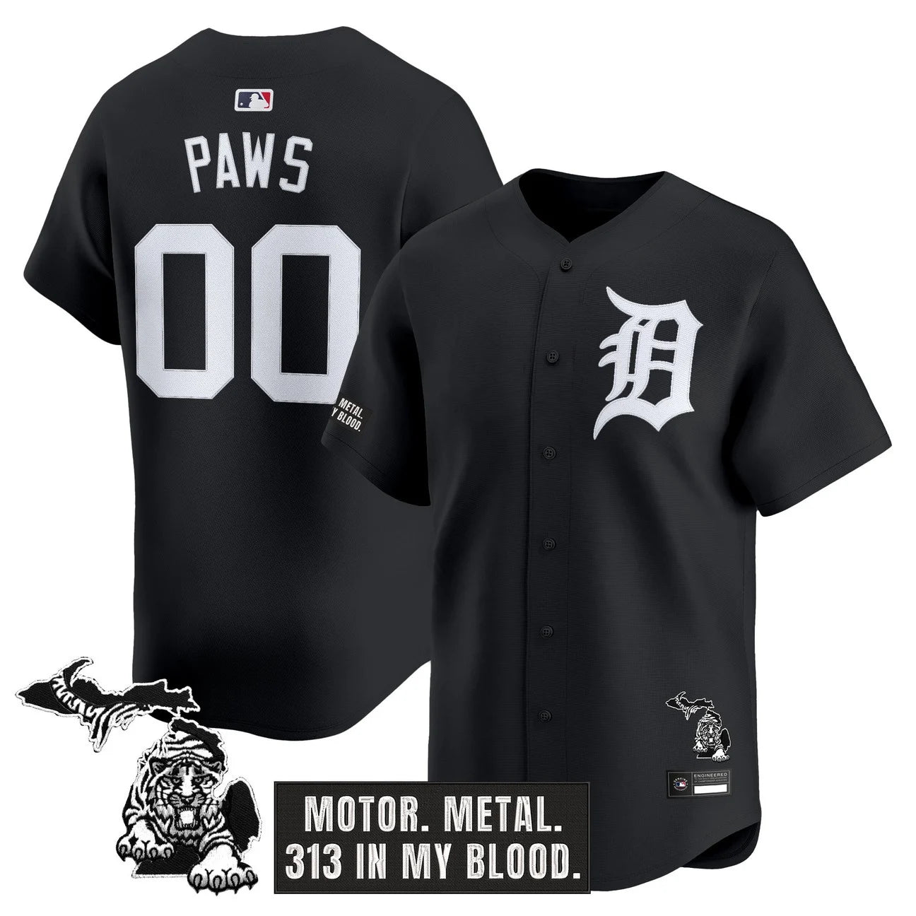 Men's Detroit Tigers 'Old English Edition' Vapor Premier Limited Jersey - All Stitched