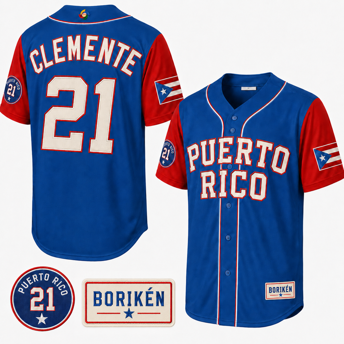 Puerto Rico Borikén Heritage #21 Baseball Jersey - Stitched