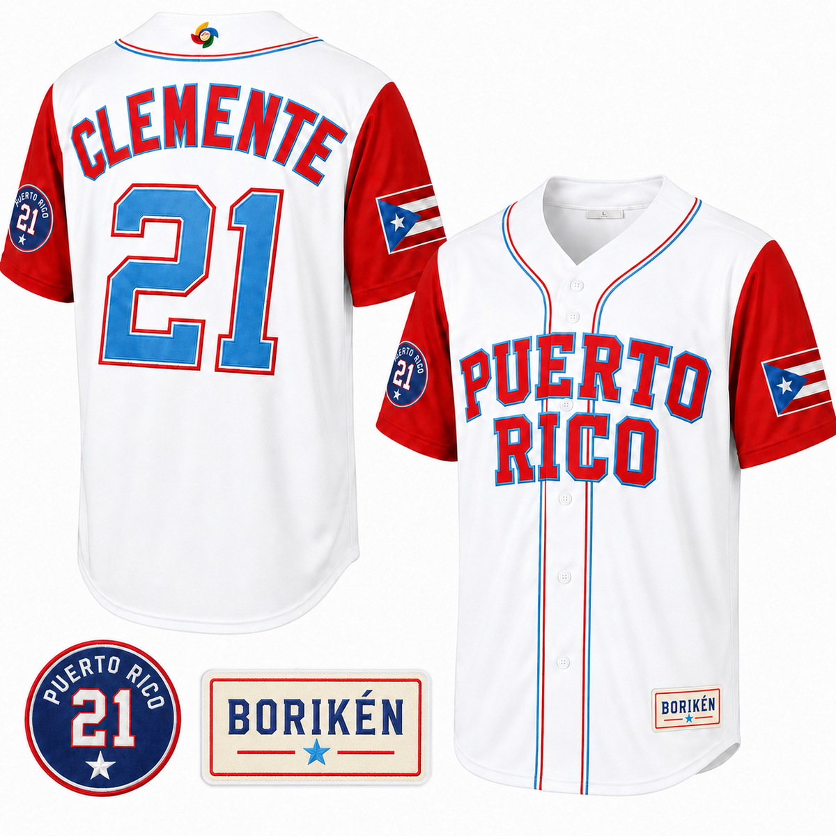 Puerto Rico Borikén Heritage #21 Baseball Jersey