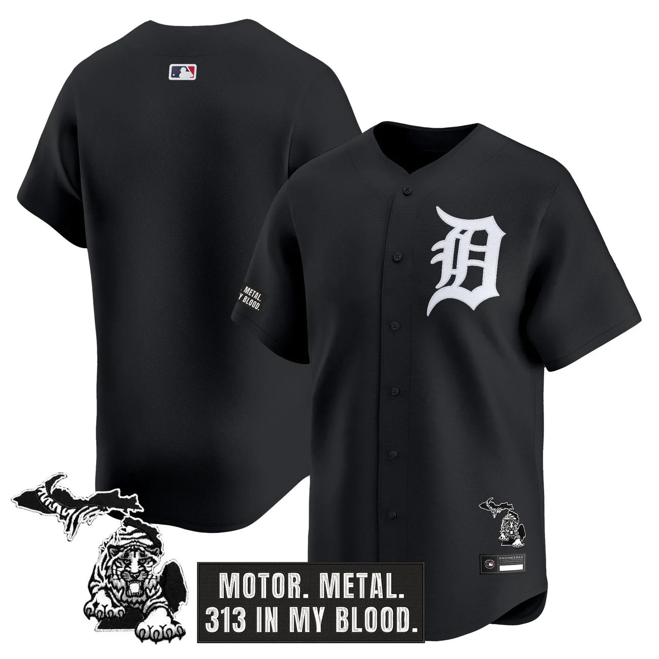 Men's Detroit Tigers 'Old English Edition' Vapor Premier Limited Jersey - All Stitched