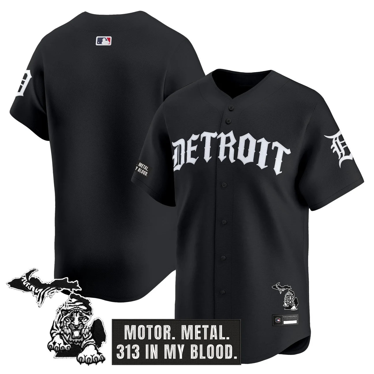 Men's Detroit Tigers 'Old English Edition' Vapor Premier Limited Jersey - All Stitched
