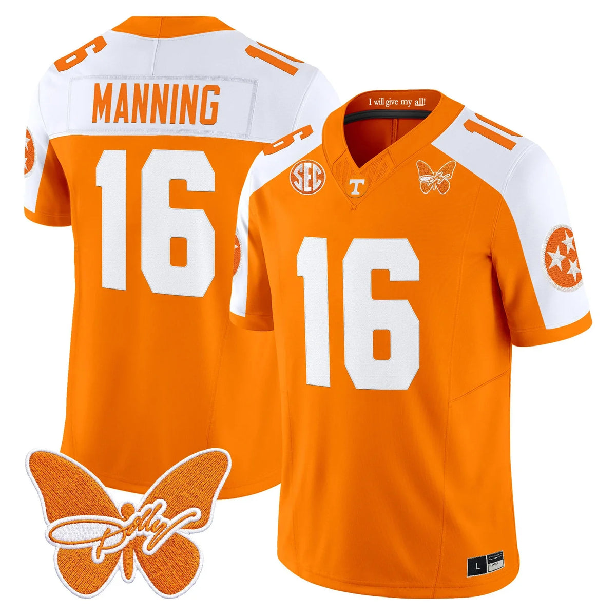 Men's Tennessee Volunteers Dolly Parton Patch Vapor Limited Jersey - All Stitched