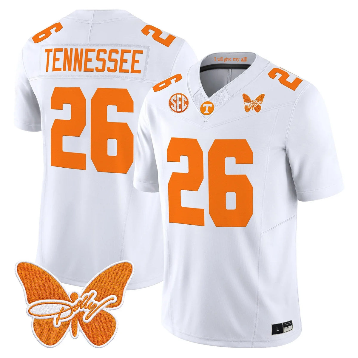 Men's Tennessee Volunteers Dolly Parton Patch Vapor Limited Jersey - All Stitched