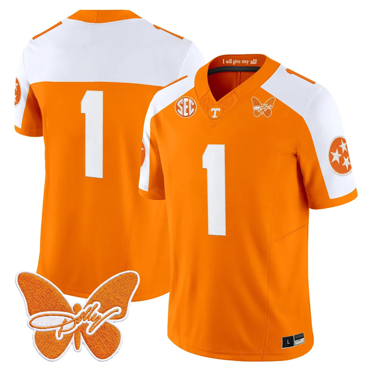 Men's Tennessee Volunteers Dolly Parton Patch Vapor Limited Jersey - All Stitched
